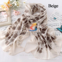 Neue Polyester Lace Floral Sonnenschutz Weiche Schals Schal Cape Neck Wrap Stola Blume Schal Winter Warm 5 Farben Frauen Zubehör